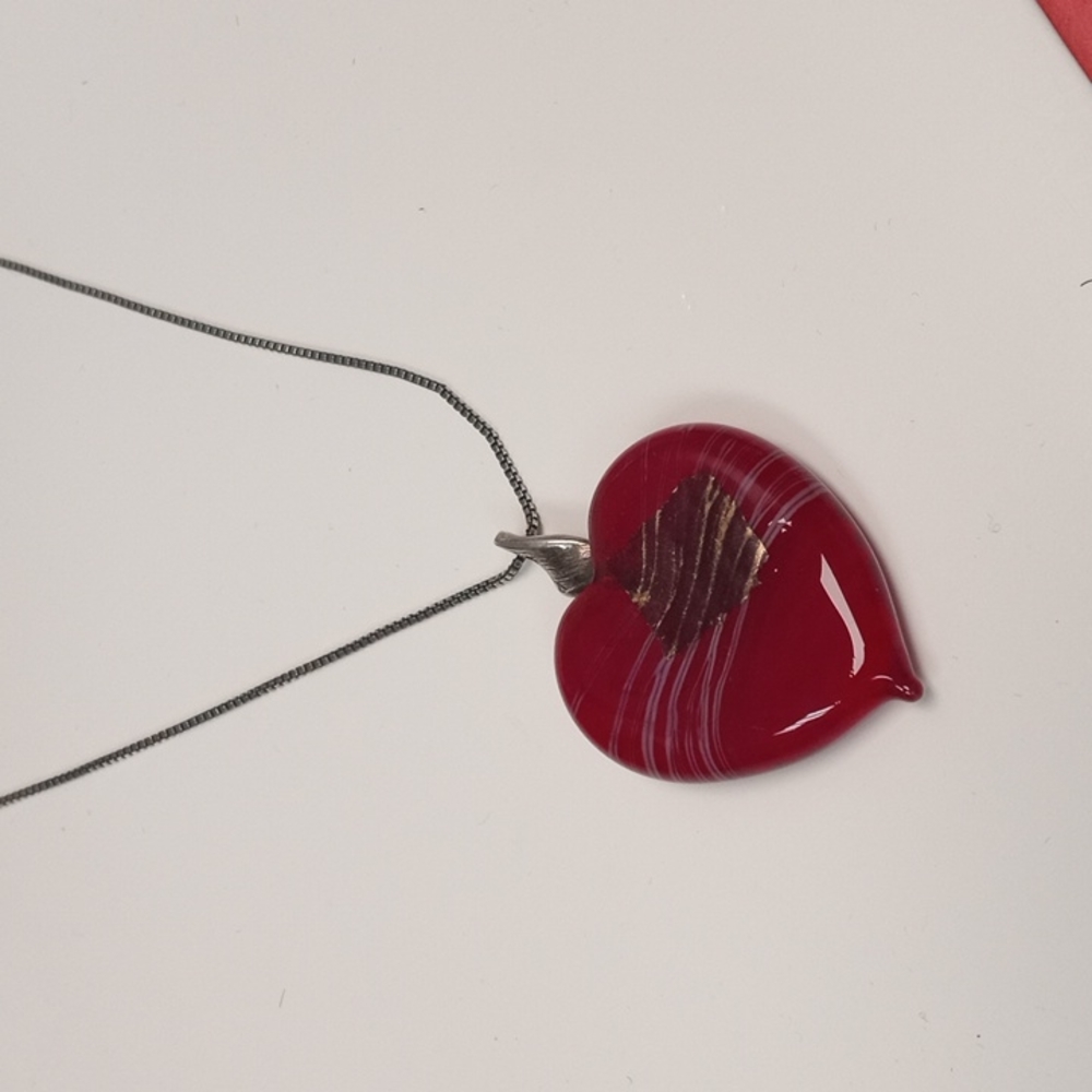 Mignon Faget Glass Heart Pendant
